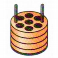 Adaptor 7 x 25 ml DIN/28 ml Universal tubes (orange)