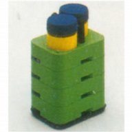 Adaptor 2 x 50 ml flat Falcon-type tube, Centri-Lab (green/yellow)